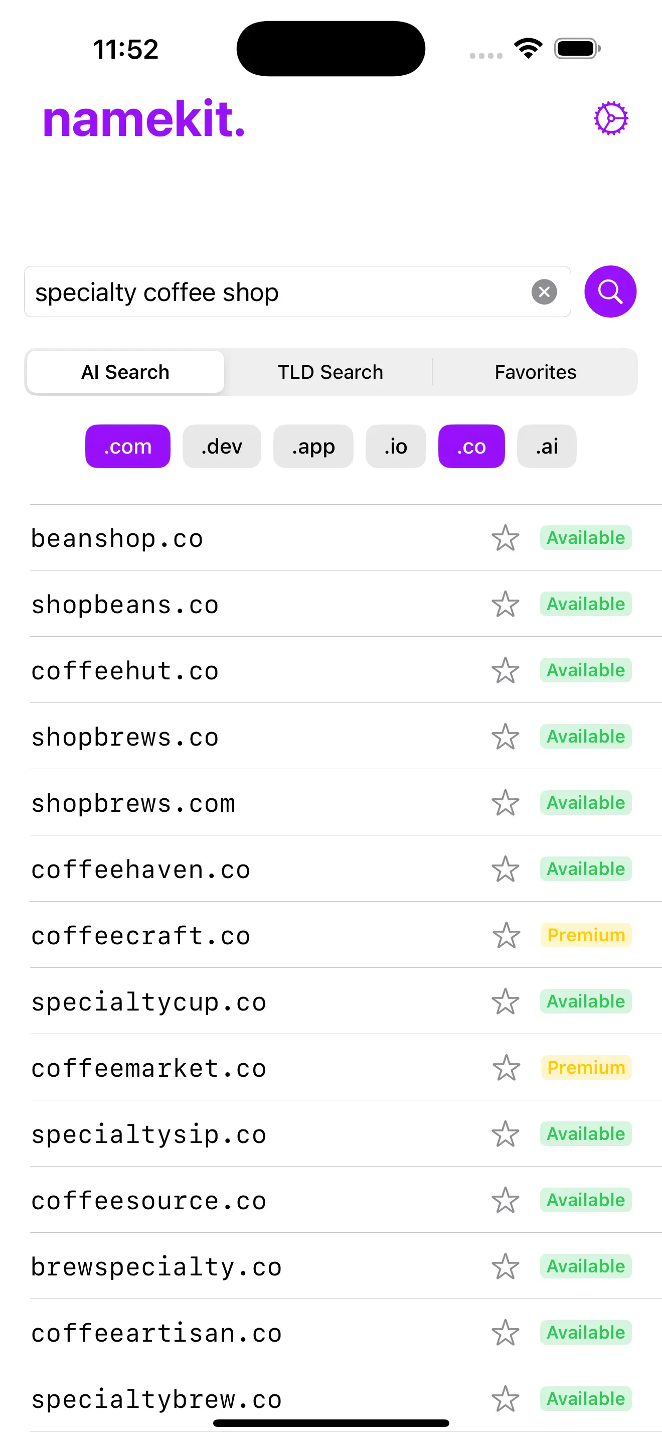 Namekit iOS App Screenshot